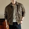 Spring & Autumn Men's Trendy PU Leather Motorcycle Jacket: Handsome, Casual, Loose Fit, Plus Size