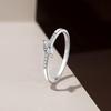 S925 Sterling Silver Marquise Cut Diamond Ring: Minimalist European & American Style, High-End Light Luxury Jewelry for Women.