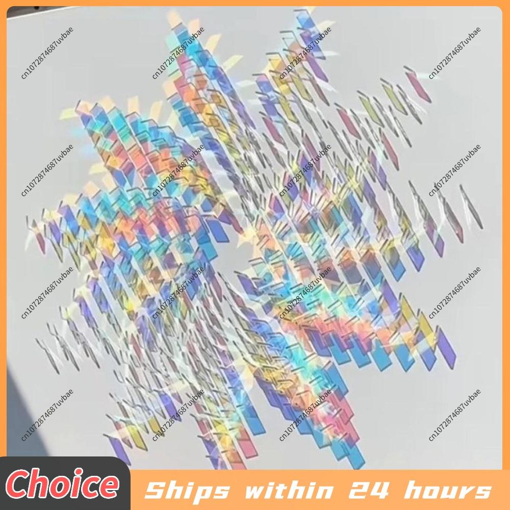 Iridescent Mosaic Tiles Decorative Bulk Stained Glass Tile Lightweight & Portable for Art Light & Shadow Projects Resin Jewelry