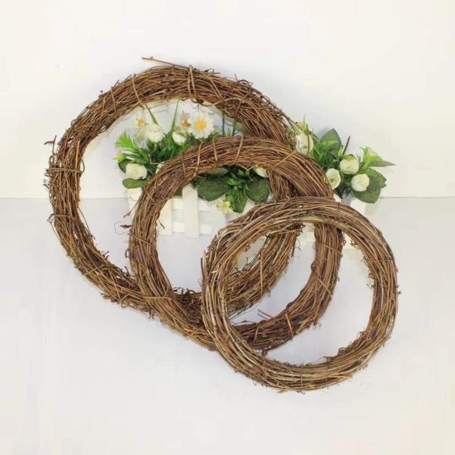 10cm/15cm/20cm Artificial Vine Frame Home Wedding Frstival Christmas Outdoor Garden Decora DIY Gift Wreath Hanging Ornament Prop