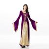 Halloween Medieval Queen Costume Vintage Court Cosplay Dress Party Stage Performance Adult Unisex Black Red Green Purple