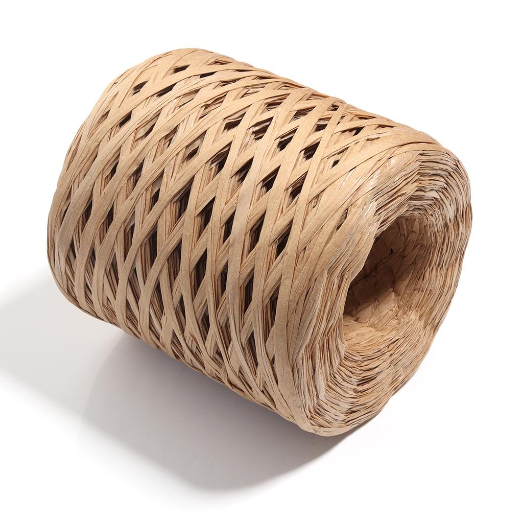 200M/roll Raffia Straw Yarn Colorful Paper Braided Rope for Handmade Craft Knitting Crocheting Threads DIY Bouquet Gift Package