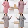 Long Sleeve Apron Women Plaid Simple Waterproof Oil-Proof Breathable Household Aprons Wear-Resistant Kitchen Cleaning Tools