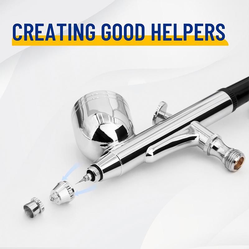 Professionelle Double-Action-Airbrush Bd-130 mit montierten 0,3-mm-Düsen und -Nadeln