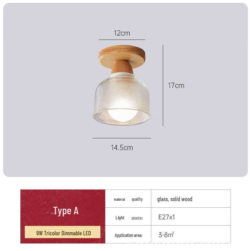 Japanese Style Wooden Ceiling Light