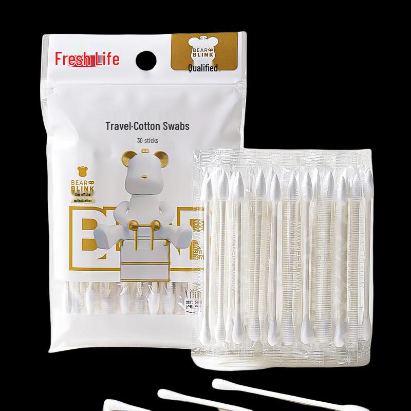 Fresh Life Double-Ended Disposable Cotton Swabs