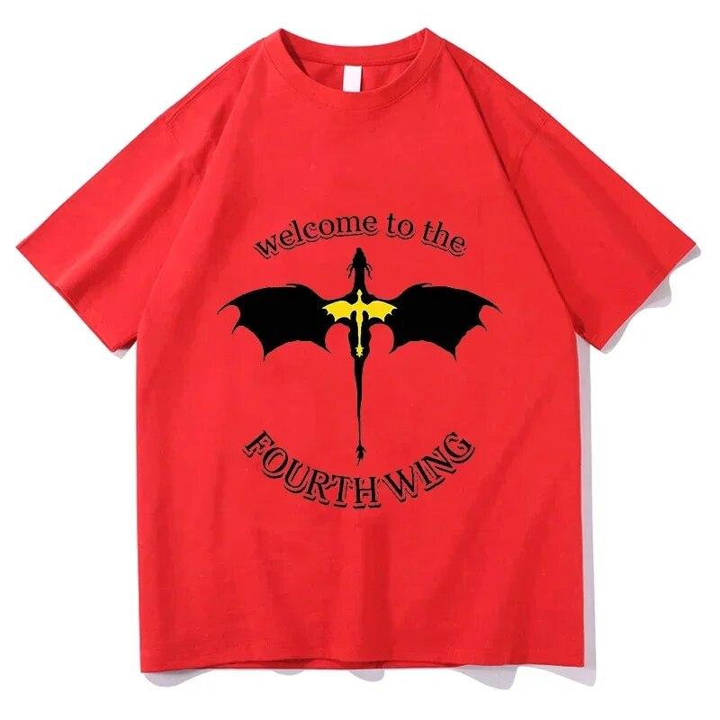 Stampa T-shirt Unisex/da donna Fourth Wing Harajuku Casual Anime T-shirt Hip Hop Manga/fumetti T-shirt Carina Cartone Animato 100% Cotone Maglietta