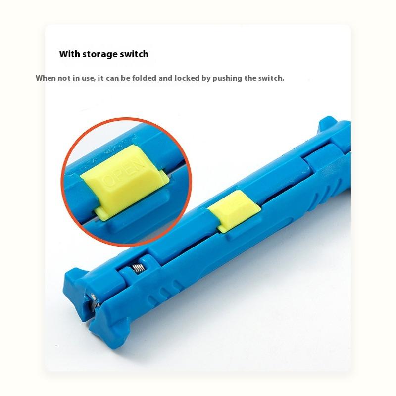 Round Grip Spring Lever Electrical Wire Stripper Pen Rotary Coax Coaxial Cable Wire Pen Cutter Audio Video Cable Stripping Tool