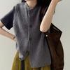 Women S Korean Style Solid Single Breasted Vest Casual Layering Top
