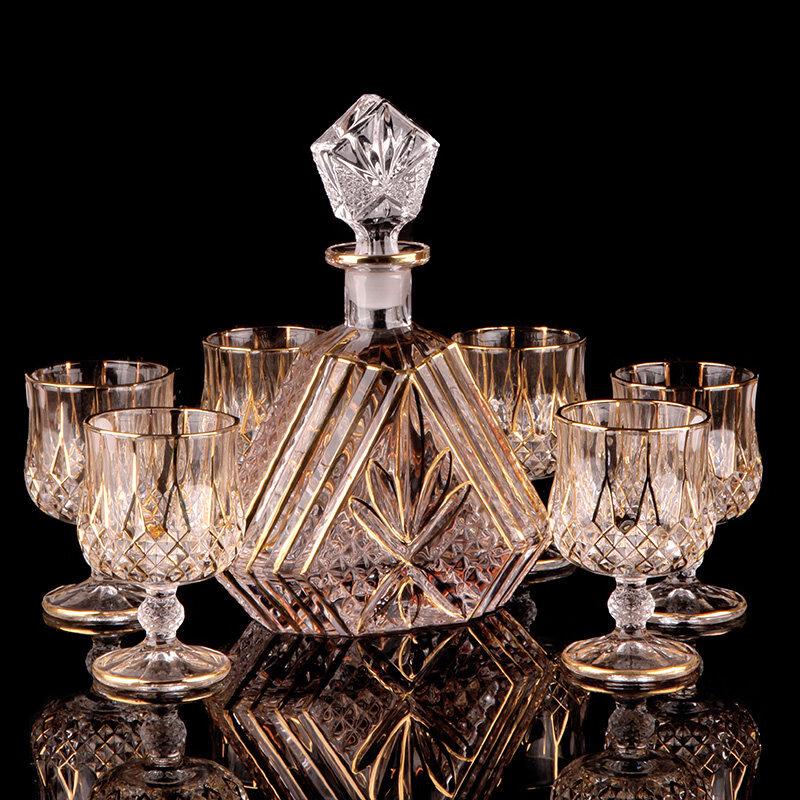 

Flavinmci 7-Piece Gold-Painted Brandy Glass Set