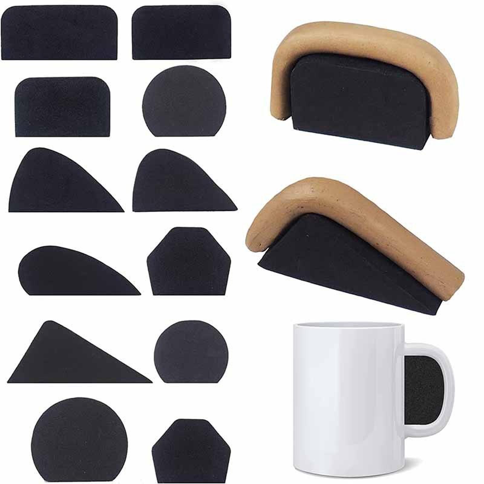 

Pottery Mug Handle Molds, Small Mug Handle Forms, Mug Handle Making Tool for Pottery, Various Sizes and Shapes Set of 12 one size чорний
