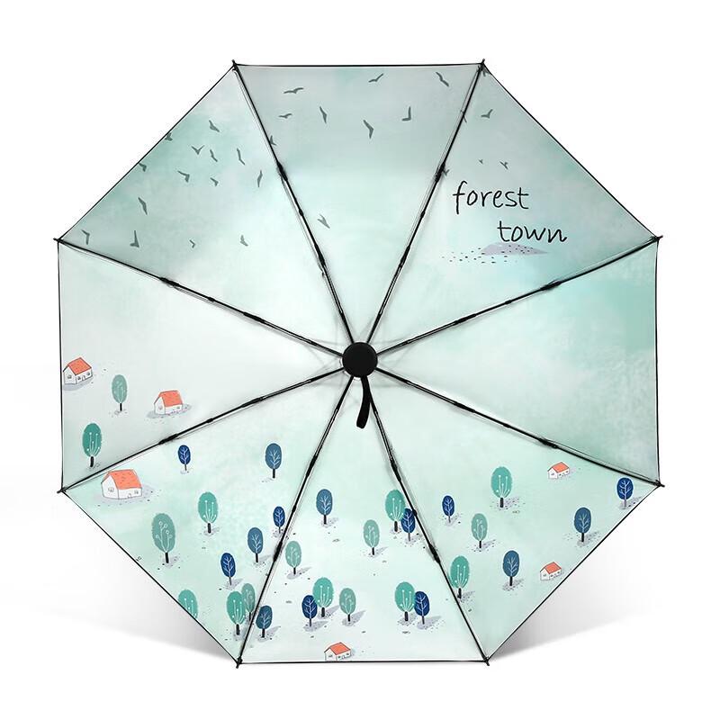 Paradise Blackout UV Protection Folding Umbrella