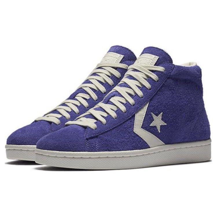 Converse Pro Leather 76 Mid Suede Candy Grape Unisex Sneakers Purple Egret 155337C
