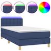 Maison Exclusive - Sommier à lattes de lit avec matelas LED Bleu 100x200 cm Tissu