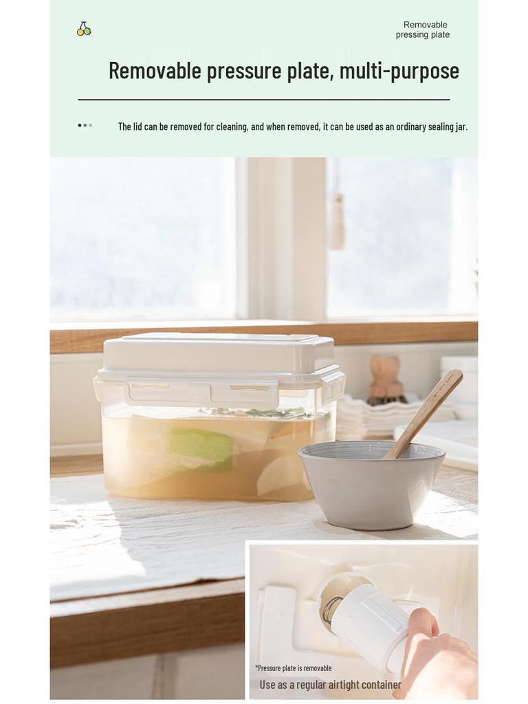 Large Food-Grade Plastic Kimchi & Sauerkraut Pickling Jar with Seal