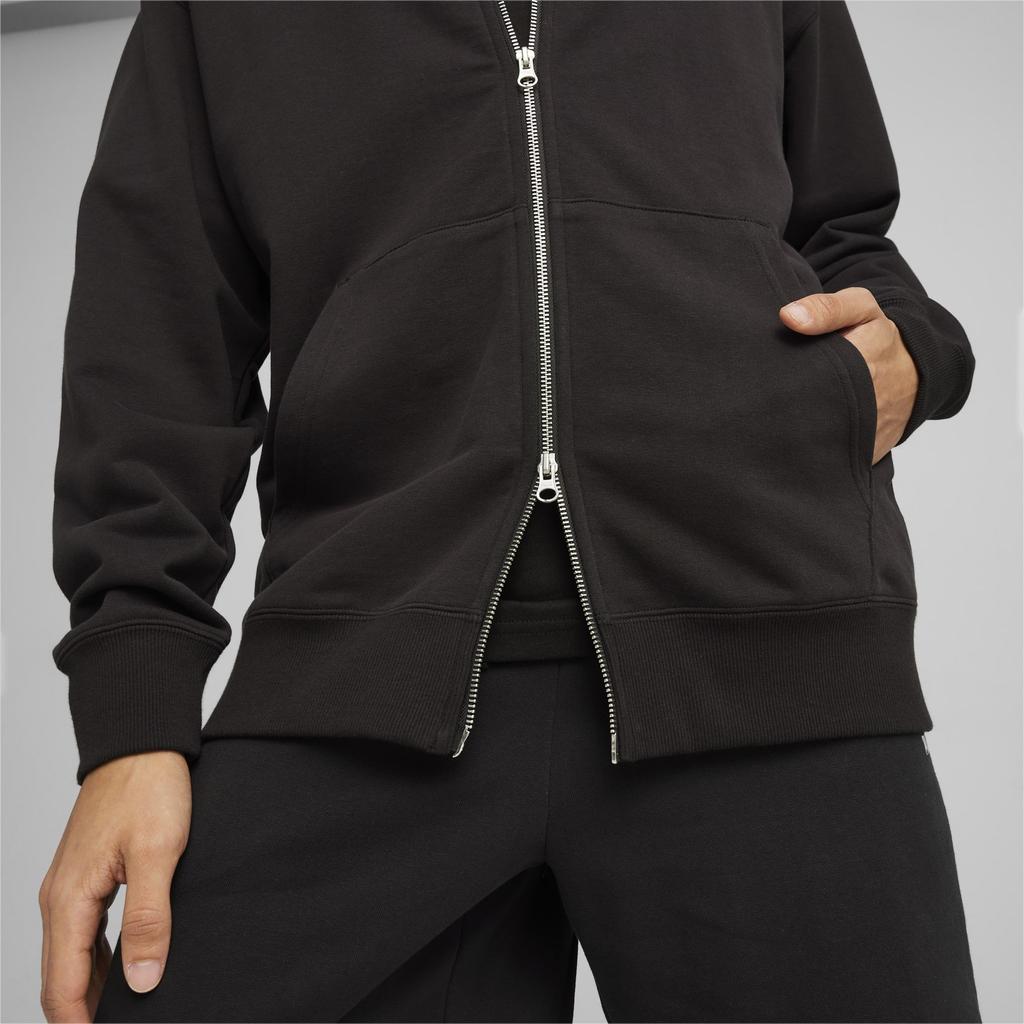 Puma Solid Color Casual Loose Zip-Up Hoodie Unisex hoodies Black 624247-01