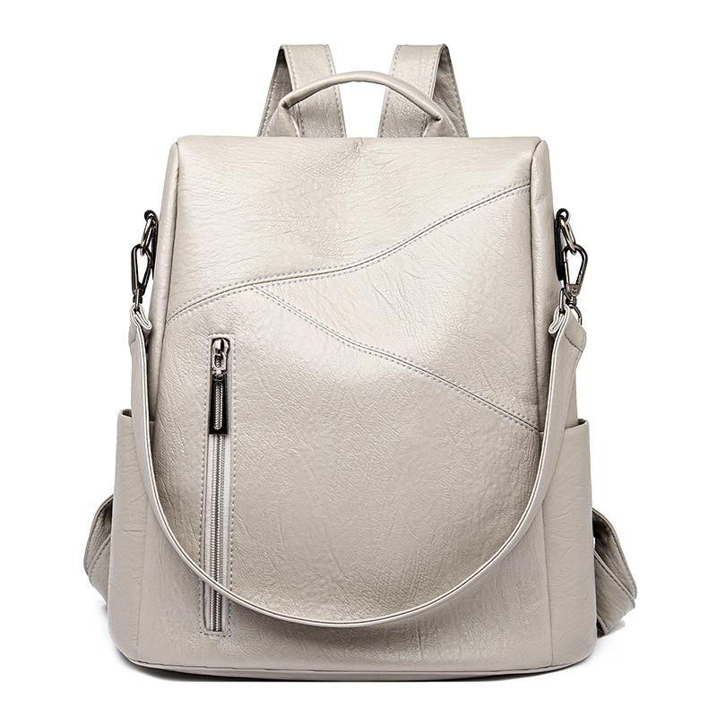 Large Capacity Women's Retro Fashion Backpack - Versatile European & American Style for Commuting