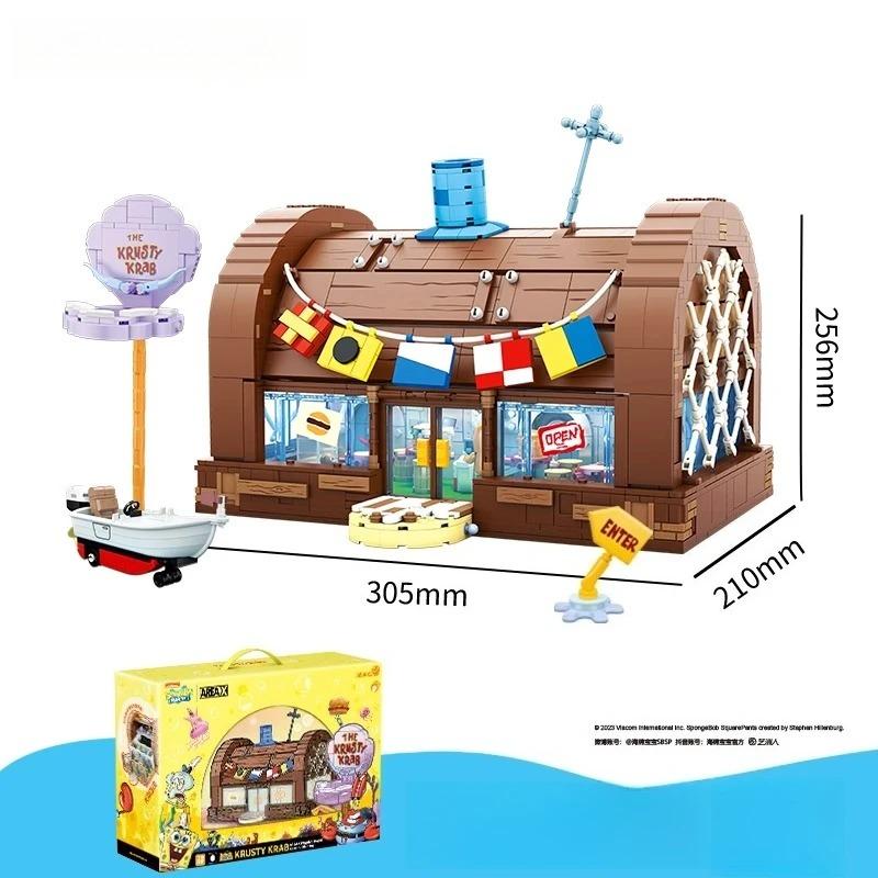 

Cartoon Shop Scene Bricks Set, DIY Assembly Puzzle Toy, Creative Decoration & Holiday Gift with box