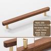 Japanese Minimalist Walnut Handle Solid Wood Cabinet and Wardrobe Drawer Handle