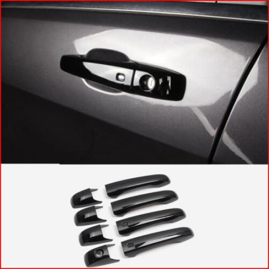 4x Exterior Door Handle Decor Cover Trim for Jeep Grand Cherokee 2011-21 Black