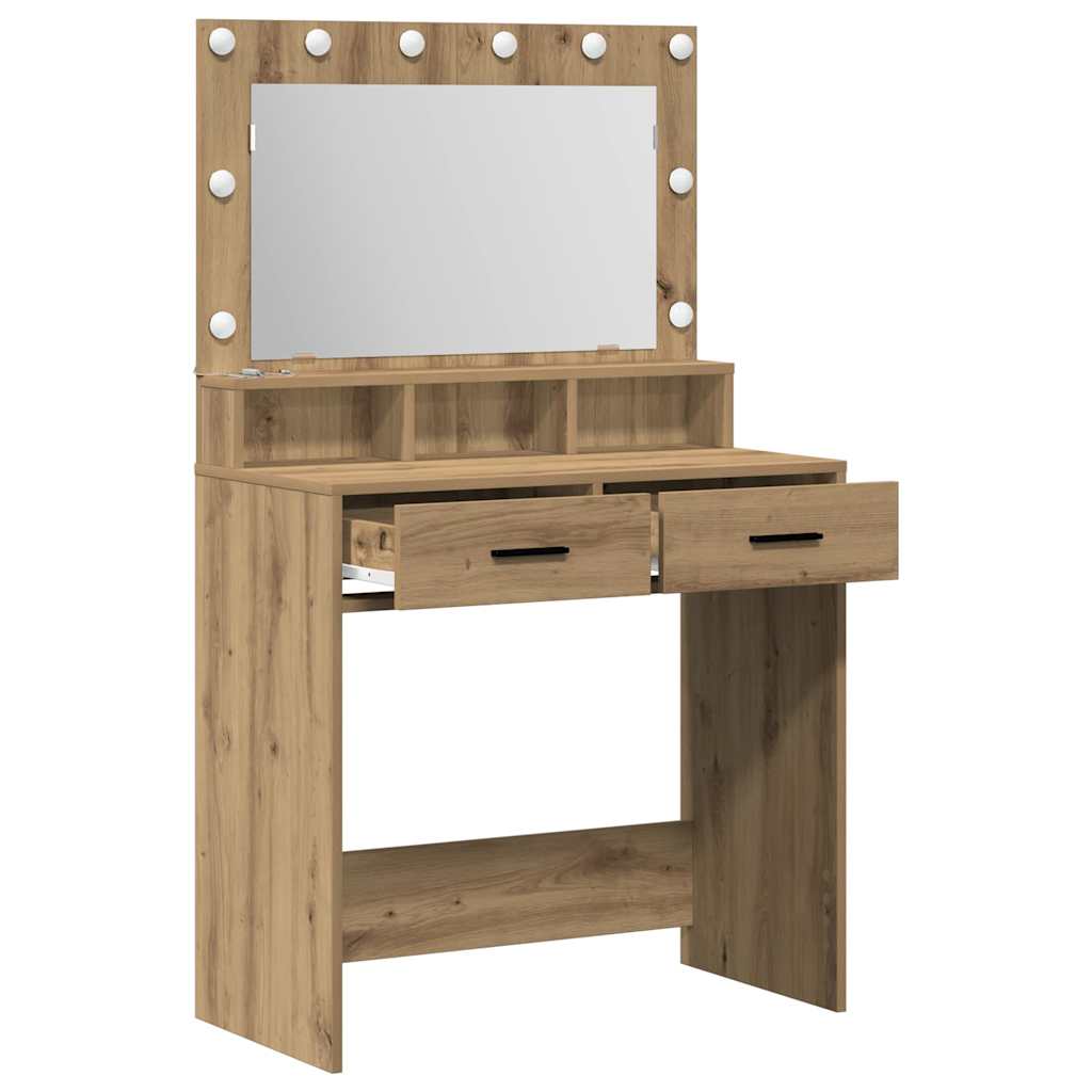 Makeup Table Artisan Oak 79 x 41 x 135 cm Particleboard