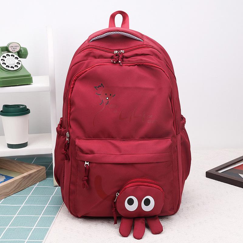 Schoolbag wholesale new junior high school students small octopus large capacity backpack female high school students primary school school backpack