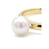 Bague - Pearls &amp; Colors - Perle de Culture d'Eau Douce 6-7 mm Ronde - Perle Blanche - Or Jaune 375/1000 - Qualité AAA+ - Femme