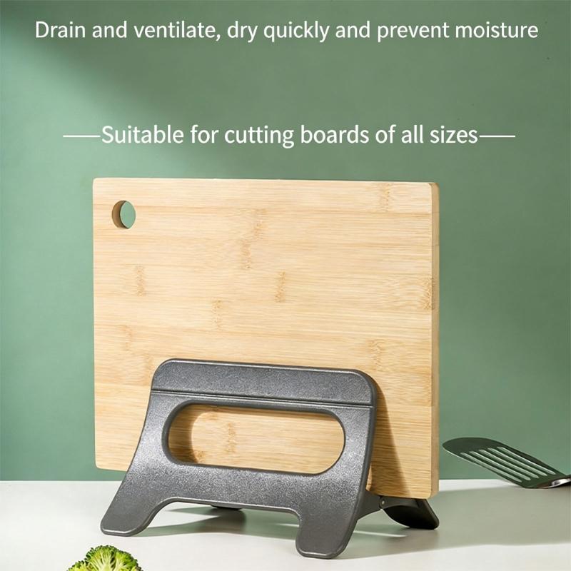 Cutting Board Holder Organizes Wooden And Plastic Chopping Boards For Kitchen Countertop Storage