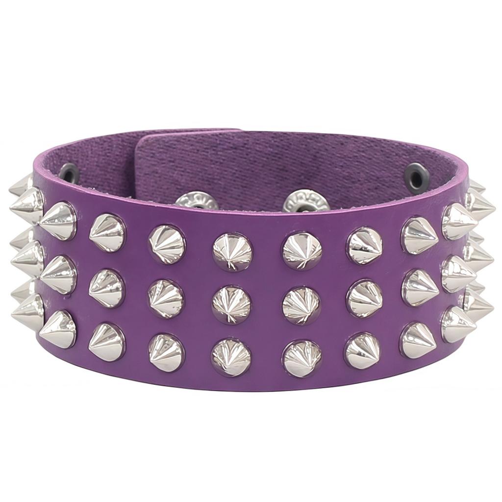 DIEZI Punk Vintage Gothic Goth Men Wrap Bracelet For Women Harajuku Black PU Leather Rivet Charm Bracelet Bangles Jewelry