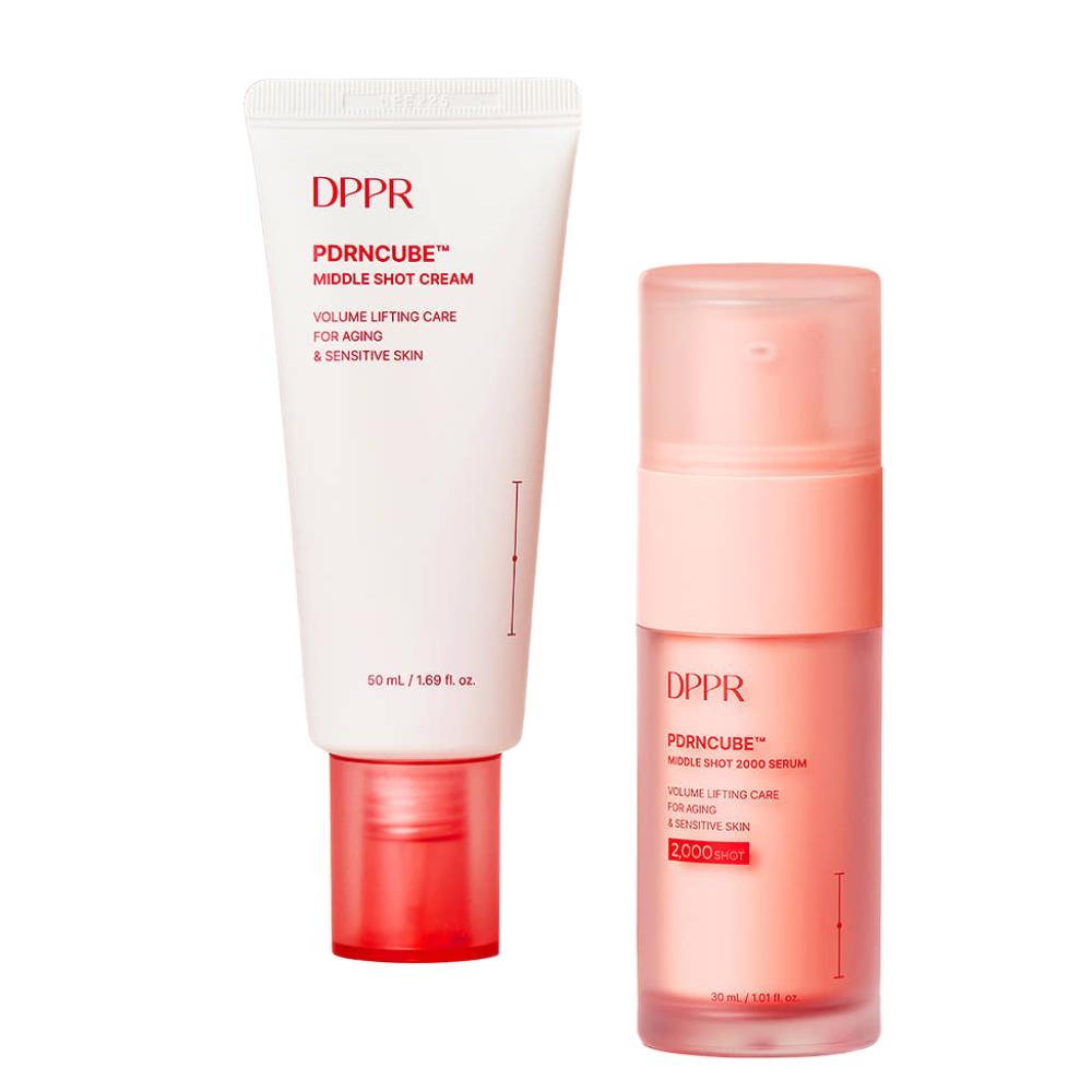 DPPR PDRN Cube PDRN Middleshot 2000 Serum 30ml + Cream 50ml Set