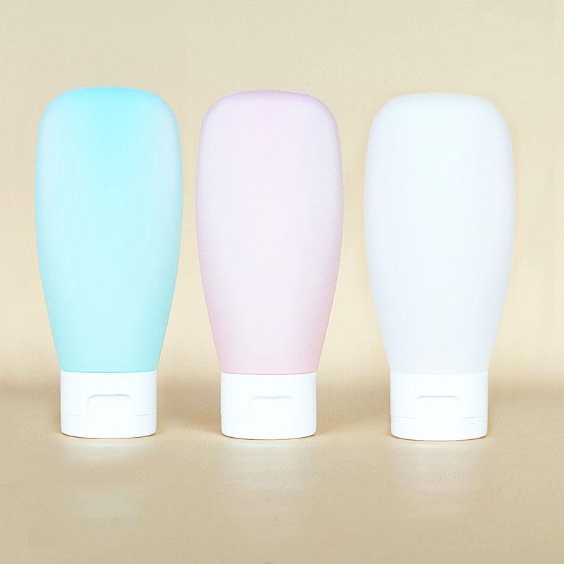 

3 шт./компл., мягкий силиконовый контейнер для лосьона, тюбик, пустая бутылка, многоразовая бутылка, портативная дорожная бутылка для шампуня 60 мл 100 мл 100ml