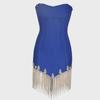 2025 Knitted Tube Top & Tassel Chain Pleated Layer Dress