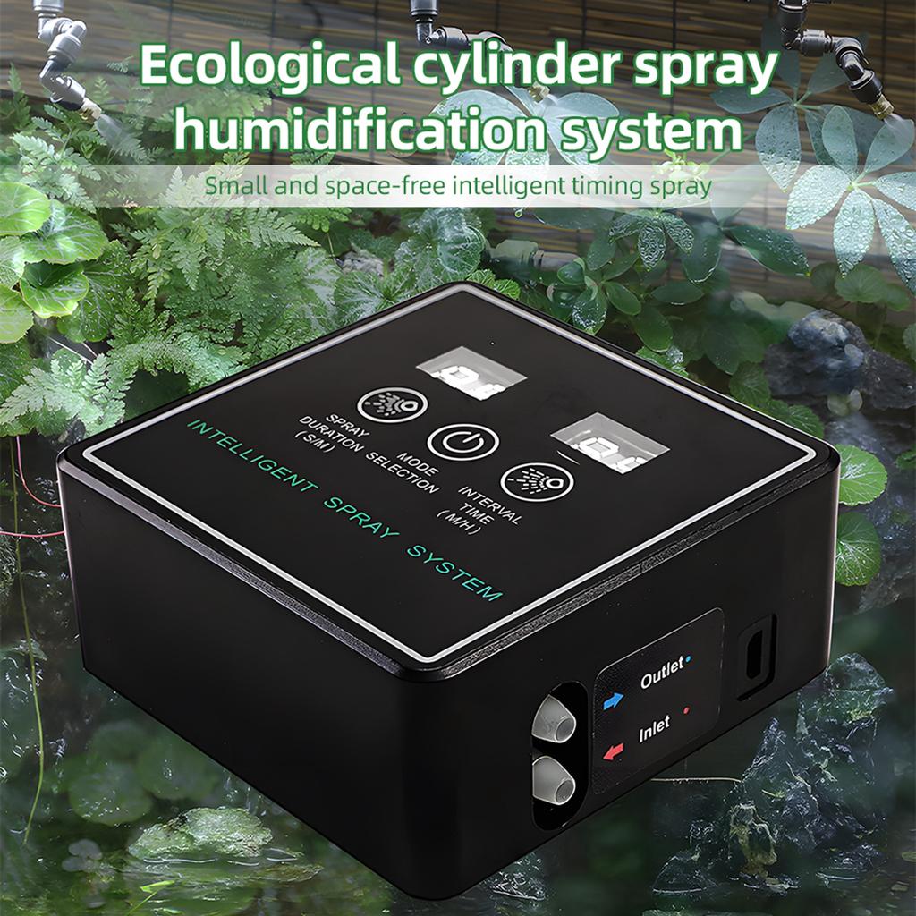 Reptile Fogger Smart Spray System Touchscreen Controller Reptile   Automatic with Timer Low Noise 360 Degrees   Misting Nozzles for Terr