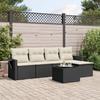 VidaXL Garden Lounge Set with Cushions 6 Pcs, Patio Sofas, Patio Furniture Set, Outdoor Furniture, Black 3220095