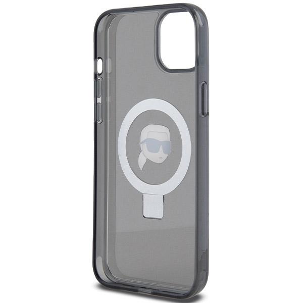 Karl Lagerfeld Klhmp15Shmrskhk Iphone 15 / 14 / 13 6.1 Czarny/Black Hardcase Ring Stand Karl Head Magsafe