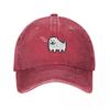 Undertale Annoying Dog Baseball Caps Vintage Distressed Cotton Video Game Snapback Hat for Men Women Outdoor Summer Hats Cap