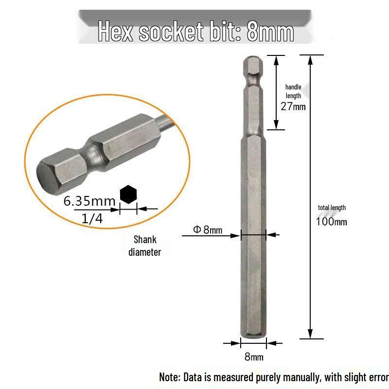 Sechskant Starke Magnetische S2 Schraubendreherbit für Handbohrmaschinen und Elektrische oder Pneumatische Schraubendreher