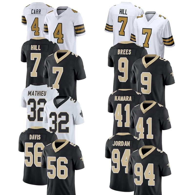 New Orleans Saints Football Jersey 41 Kamara 7 Hill 12 Olave Embroidered Sportswear