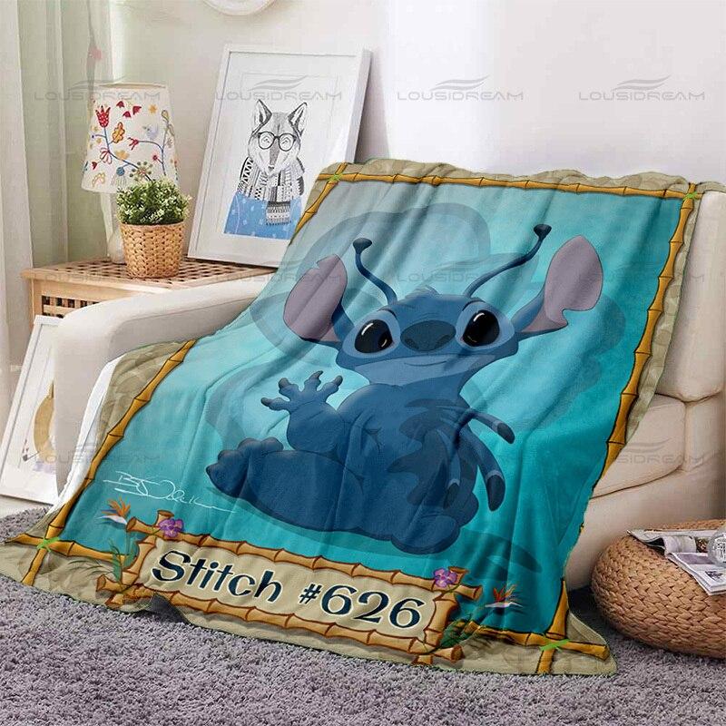 Fashion Animated Couple Blankets Cute Cartoon Pet Pattern Thin Blankets Flannel Portable Home Travel Office Blankets