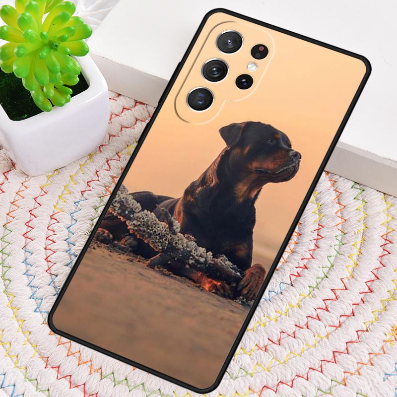 Cute Rottweiler Dog soft Phone Case for Samsung Galaxy note 10 pro S26 Ultra S23 S24 FE S25 S21 S22 PLUS shockproof Cove