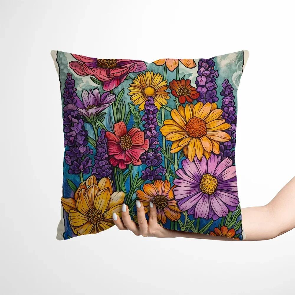 Sofa Decorative Pillow Covers and Flowers Short Plush Pillowcase Pillowcases for Pillows x Cushion Cover Cushions