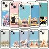 Cute Cartoon Dog Cat Vehicle Phone Case For iPhone 17 Air 16 Plus 13 15 14 12 11 Pro MAX 7 8 SE Soft TPU Shockproof Cover Funda