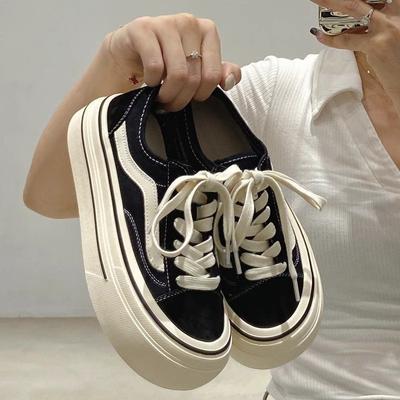 Niche Casual Board Shoes Summer New Little White Shoes Ugly Cute Big Head Shoes Versatile Classic Platform Canvas Shoes Women