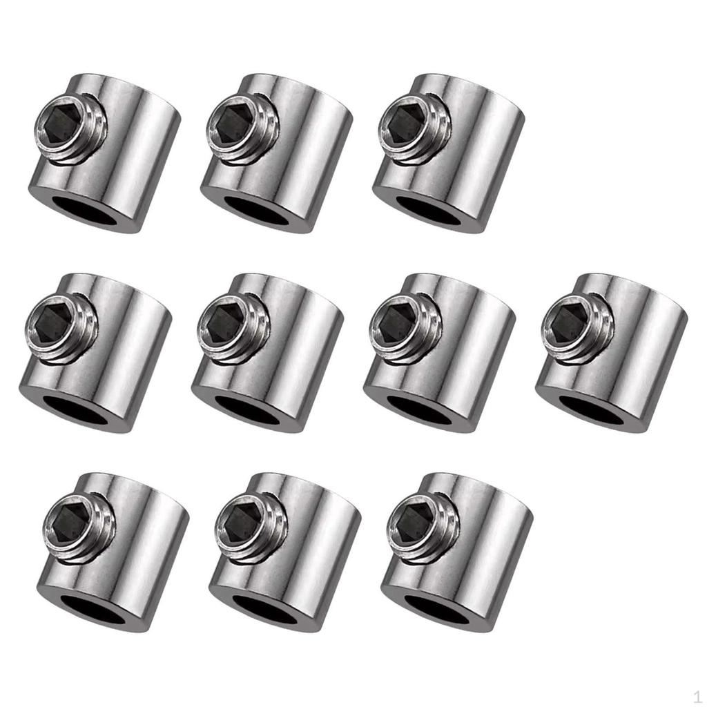 10Pcs Wire Rope Clamps Clip for Fixing Brackets, Photos Versatile Accessory Lock Cable