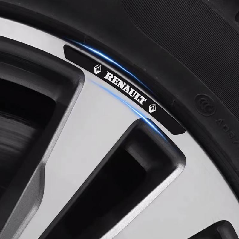 Lightweight Aluminium Alloy Wheel Hub Stickers 4Pc Portable Decor Decals Exterior Styling For Renault Dacia Scenic Laguna Twingo NN40