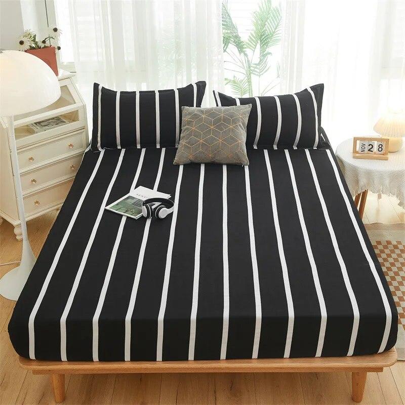 Double Bed Fitted Sheet Quilting Bedspread On The Bed Woven Air-Permeable Mattress Cover Single Bed Cover Bed with Pillowcases