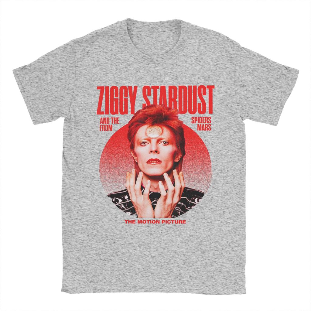 David Bowie Ziggy Stardust Motion Fashion T Shirts Cotton Tee Shirt for Unisexs YK Retro Wholesale Short Sleeve Top Tees