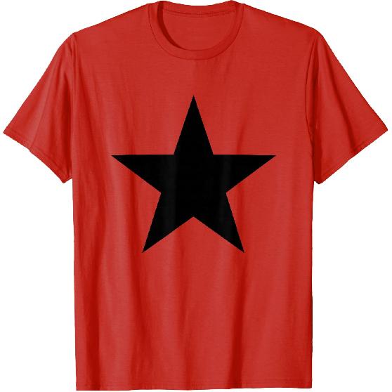 Cool Big Large Black Star T-Shirt