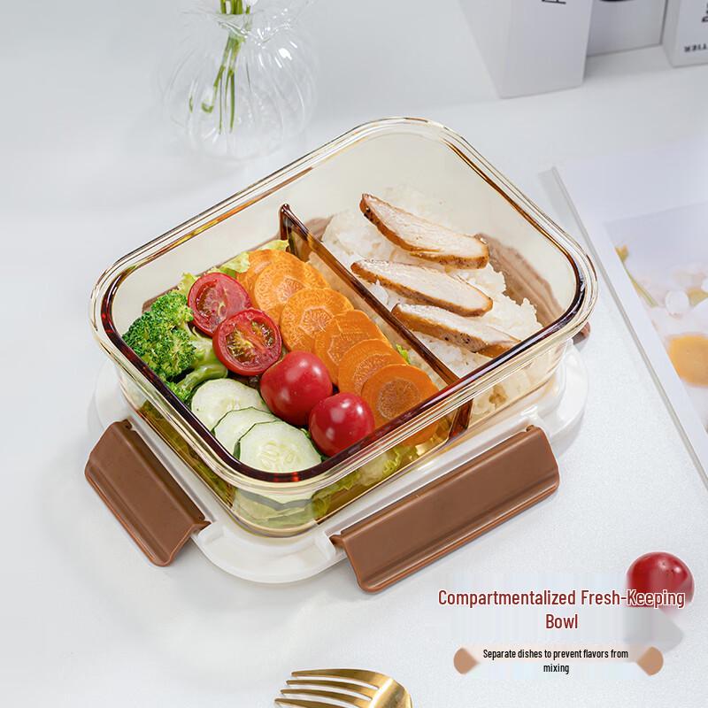 Gao Taibai Borosilicate Glass 2-Compartment Lunch Box