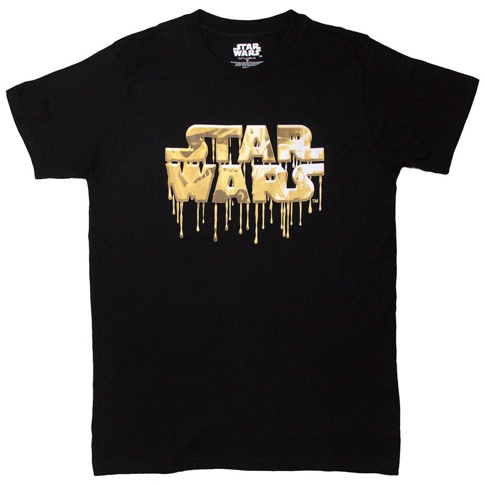 Star Wars Unisex T-Shirt: Gold Drip Logo (Medium) 3XL
